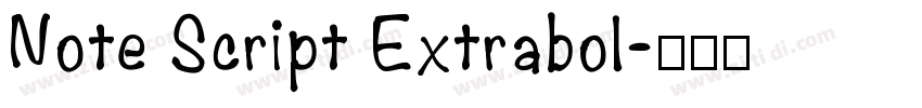 Note Script Extrabol字体转换